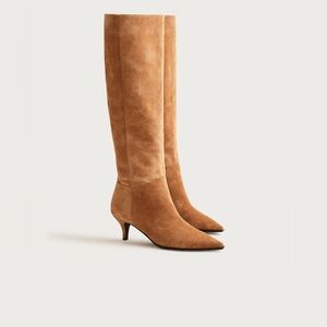 J. Crew New Stevie knee-high boots in suede $348 NEW